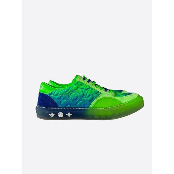 Louis Vuitton Green Illusion Monogram Ollie Sneakers - Picture 1 of 8